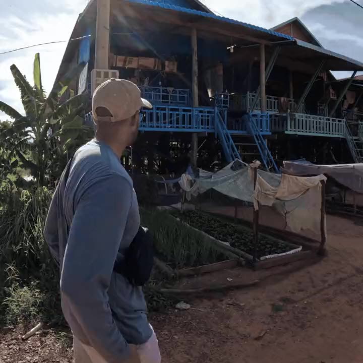 Walking a floating-village garden